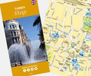 vignette_plan_tarbes_EN_2022 Map of Tarbes©Tarbes Tourisme