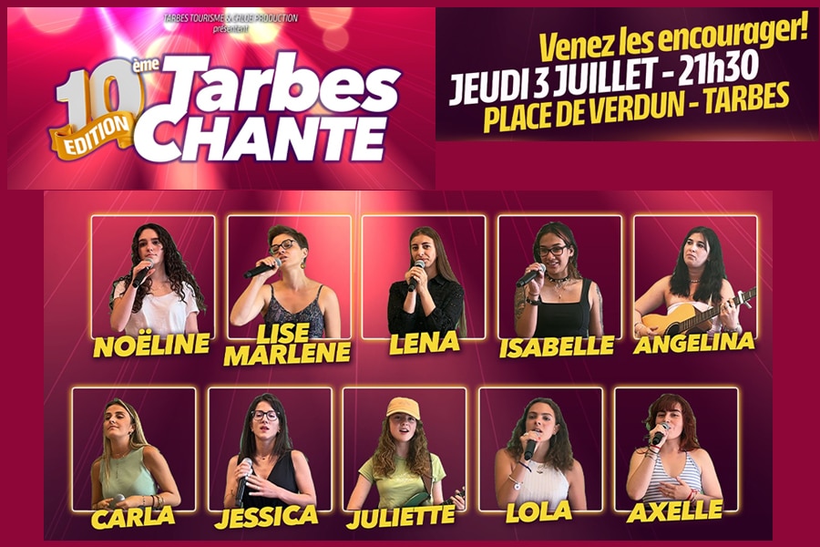 Tarbes Chante 2025 – Jeudi 3 juillet à 21h30 – Place de Verdun