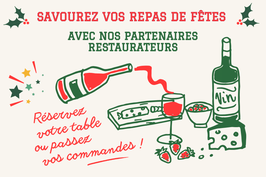 Les menus de fêtes de nos partenaires restaurateurs
