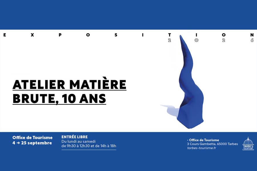 Exposition « Atelier Matière brute, 10 ans » du 4 au 25 septembre à l&rsquo;Office de Tourisme